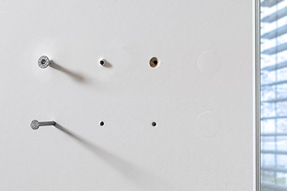Professional surface repair demonstrated on site