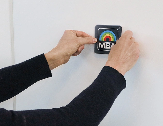 Logo printing on a wall module