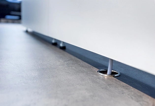 Concealed cable routing and media