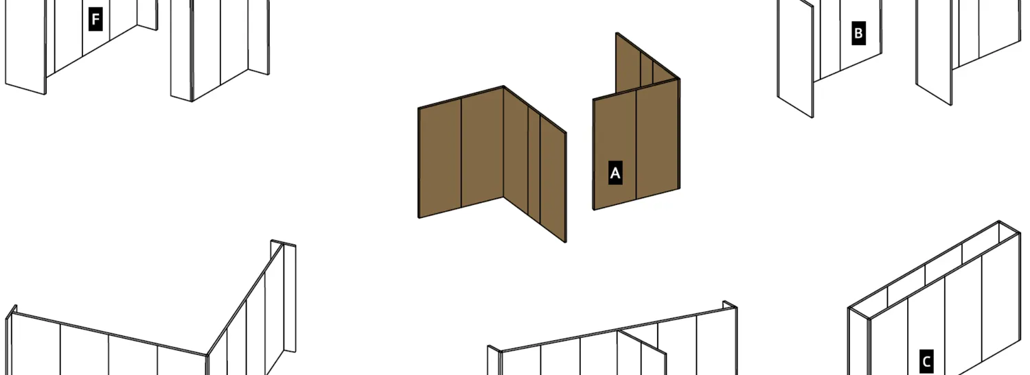 Mila-wall Kits: wall sets in a package